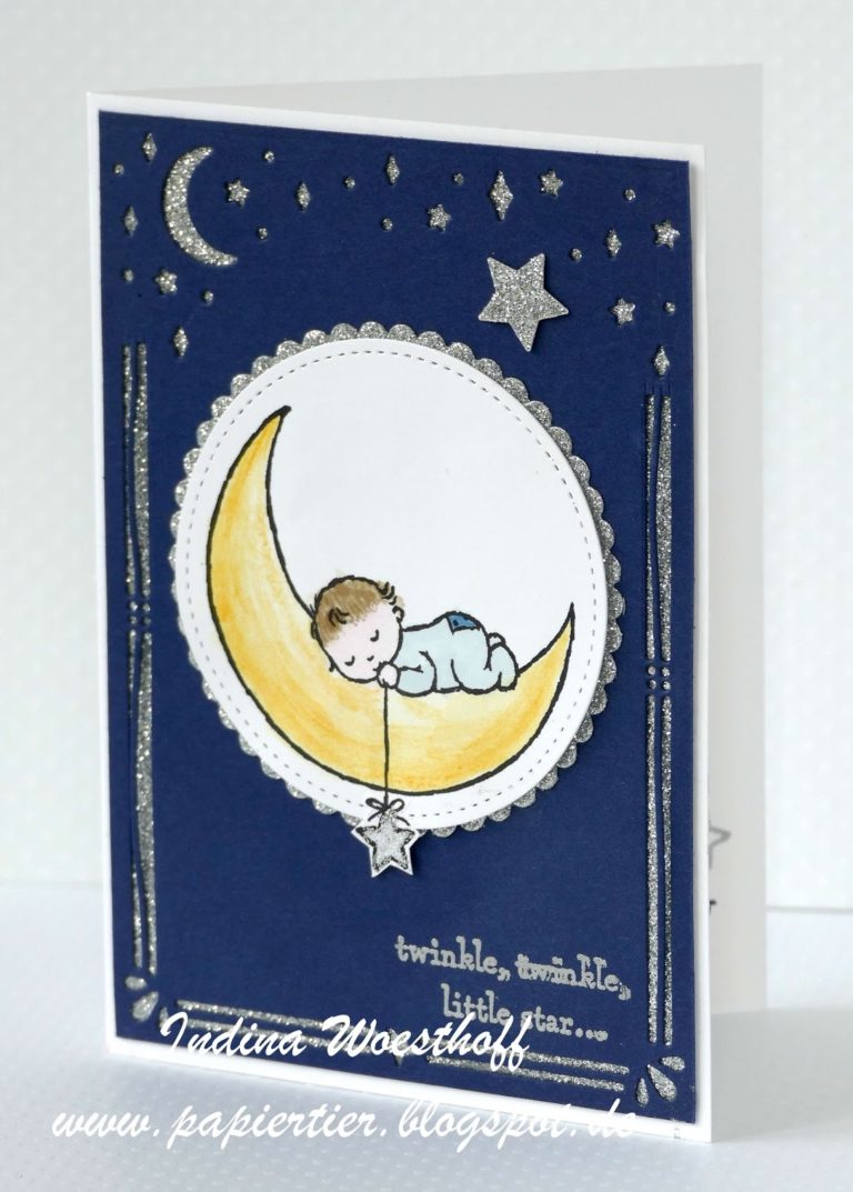 Blog Hop: Twinkle, twinkle little Star — Baby-Karte mit Anleitung