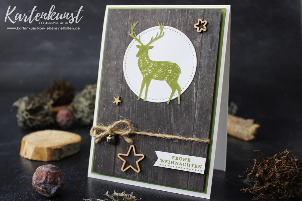 Weihnachtskarte mit dem Stempelset Freude im Advent