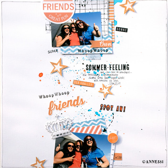 Beste Freundinnen – Scrapbooking Layout