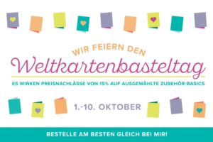 Aktion zum Weltkartenbasteltag und für Designerpapier