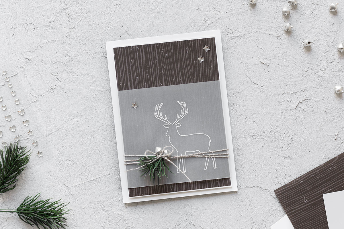 Karte Weihnachtliches Rentier