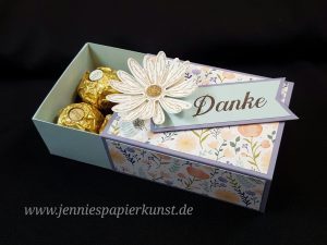 Gänseblümchengruß – kleine Geschenkschachtel
