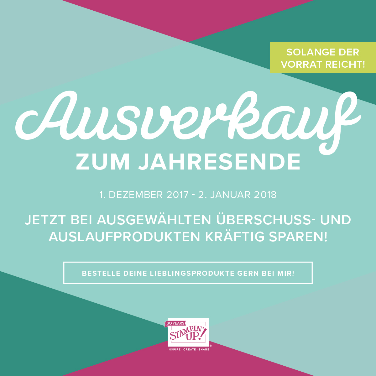 Der Ausverkauf zum Jahresende…
