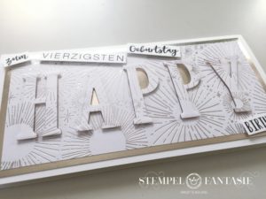 Karte zum 40. Geburtstag in Champagner