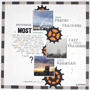 Inspiration: Textstempel im Einsatz auf Scrapbookinglayouts