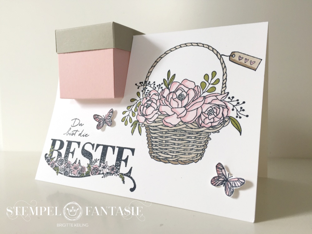 Box in a Card mit liebem Gruß mit Video-Tutorial