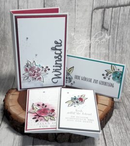 Blumige Mini-Kärtchen mit Box