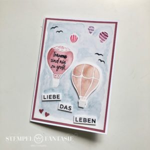 Über den Wolken – Aquarellkarte