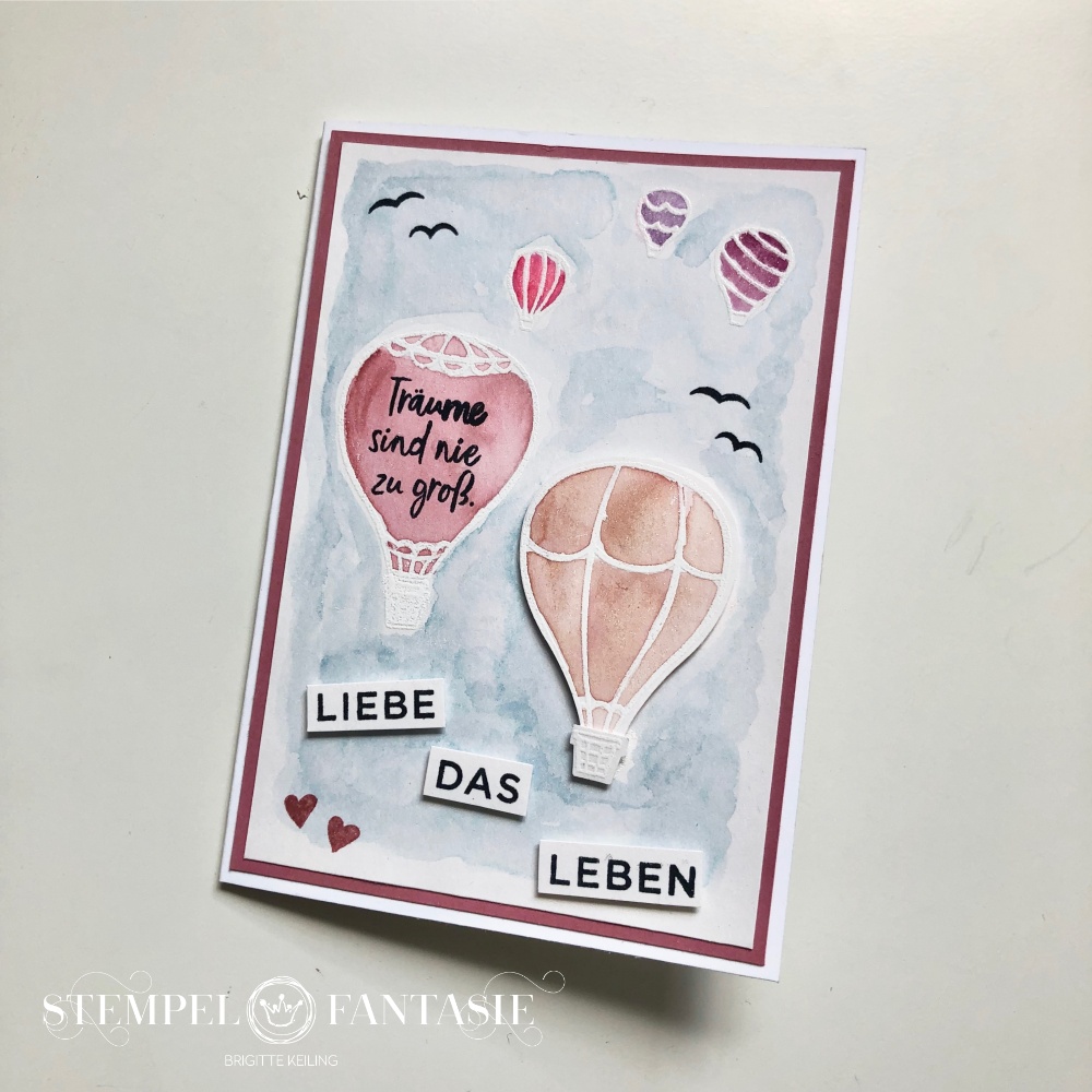 Über den Wolken – Aquarellkarte