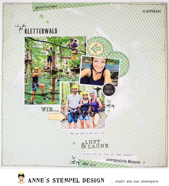 Scrapbooking Layout fürs Familienalbum – Inspiration für Monatsstempel August 2019