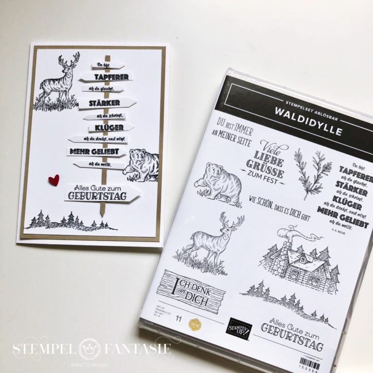 Waldidylle – eine Männer-Karte zum Geburtstag