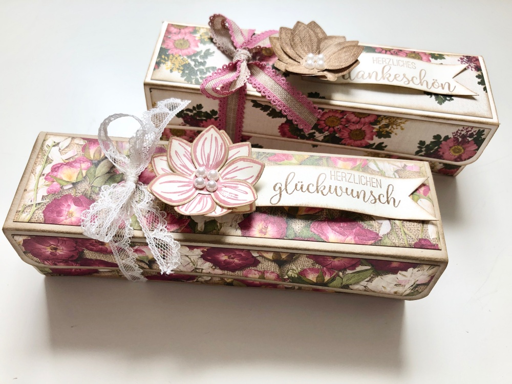 Zusammenfaltbare Vintage-Box mit Video-Tutorial