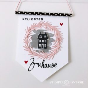 Geliebtes Zuhause – Strohhalm-Wimpel