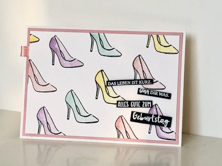 Schuhe gehen immer – Geburtstagskarte für Mädels