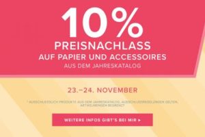 10% Rabatt auf Papier und Accessoires aus dem Jahreskatalog