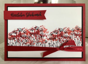 Geburtstagskarte Painted Poppies