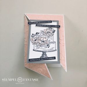 Diagonale Klappkarte zum Geburtstag