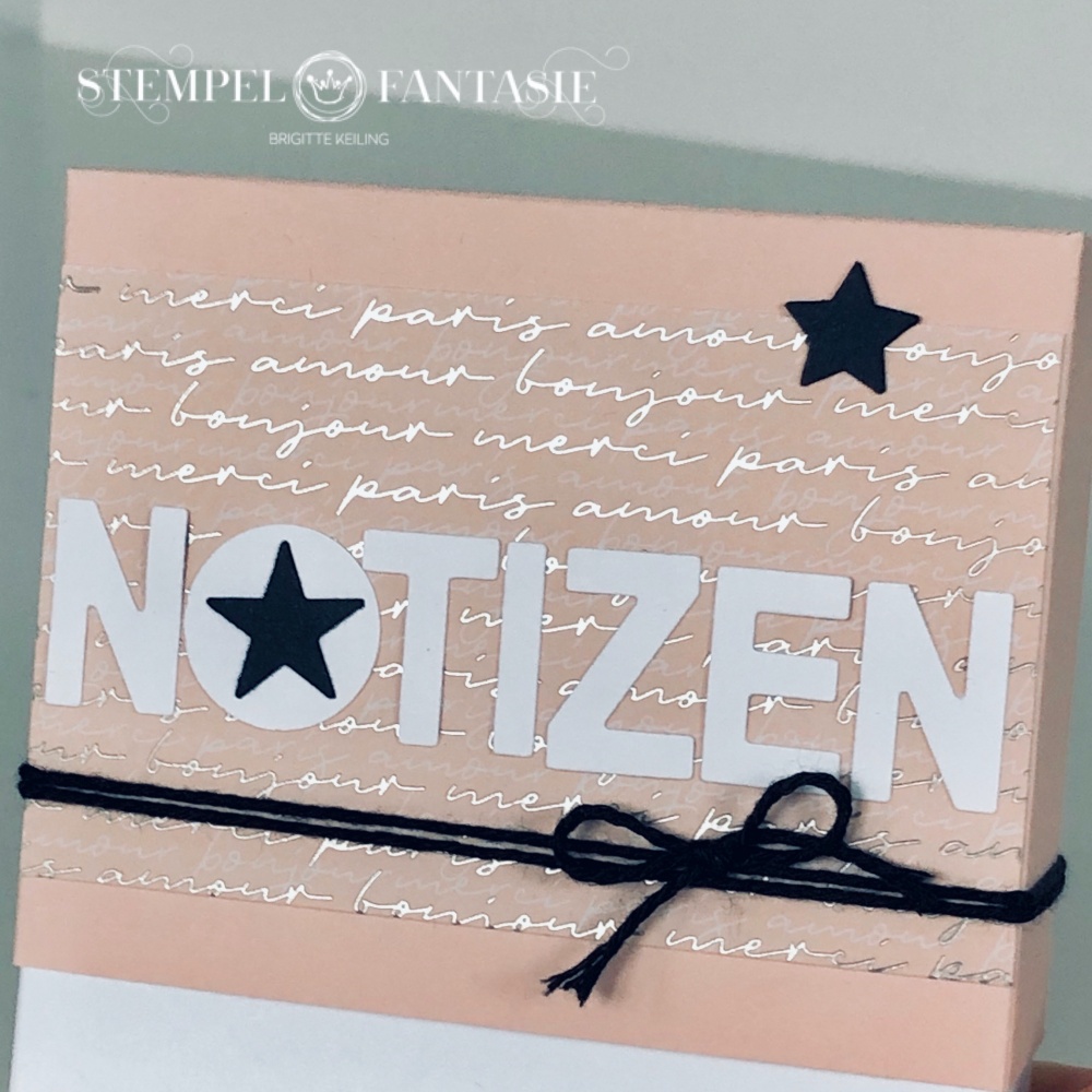 Notizzettel-Box in einem Hauch Pastell