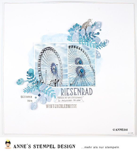 Scrapbookinglayout – Wintermarkt in Antwerpen – Riesenrad fahren