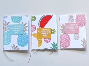Cute Fruit – Handgenähte Notizbücher im Sommerlook als Gastgeschenk