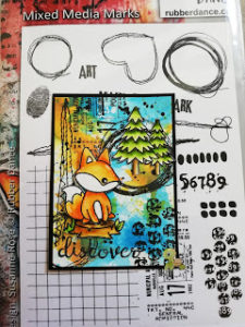 alle drei ATCs mit den Rubber Dance Stamps – Foxy