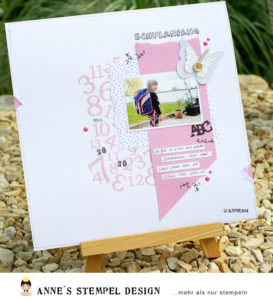 Scrapbooking Layout zum Thema Schulanfang