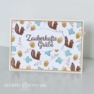 Ein bisschen Herbst – Karte mit selbstgestempeltem Designerpapier