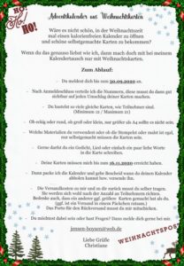 Adventskalender aus Weihnachtskarten