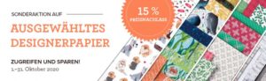 Sonderaktion Designerpapier – 15% auf ausgewählte Papiere im Oktober