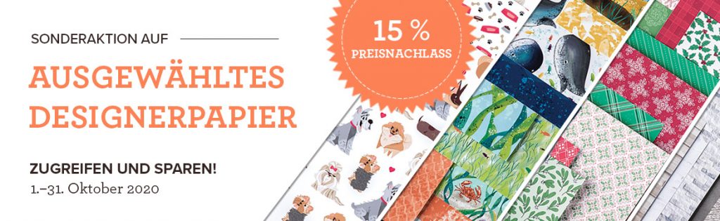 Sonderaktion Designerpapier – 15% auf ausgewählte Papiere im Oktober